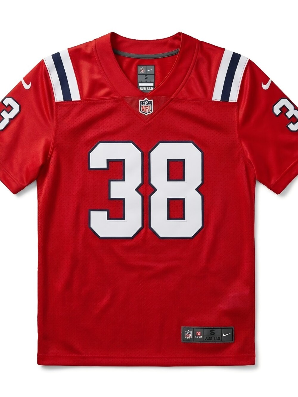 REP New England Patriots #38 Rhamondre Stevenson Football Jersey - Size Large